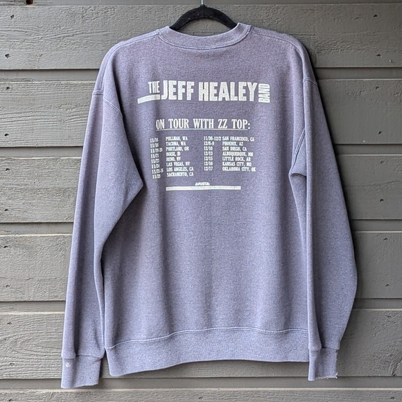 VTG 90s The Jeff Healey Band Hell Top Pay Tour with ZZ Top Sweatshirt XL - Picture 7 of 9